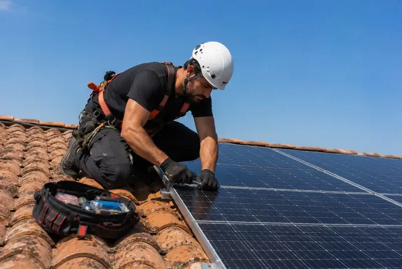Maintenance et monitoring de panneaux solaires à Pouzilhac