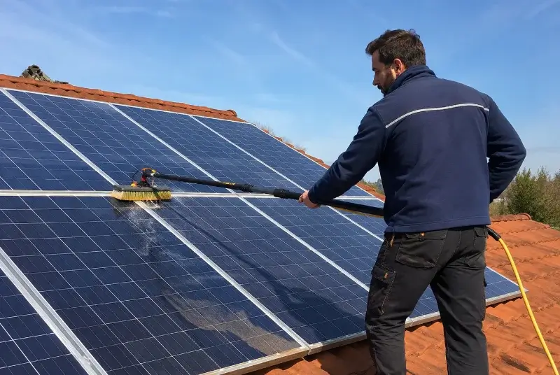 Nettoyage et entretien de panneaux solaires à Pouzilhac